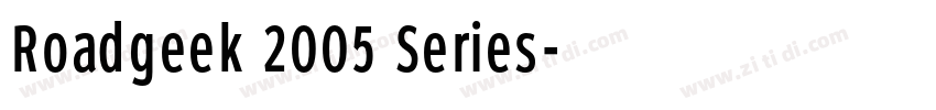 Roadgeek 2005 Series字体转换